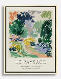 Morning Mist Valley Landscape Canvas Print - Oak