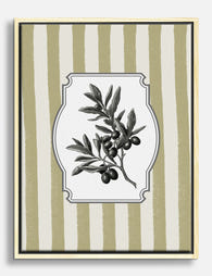 Olive Branch Botanical Canvas Print Oak
