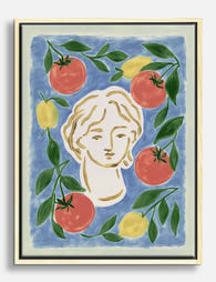 Mediterranean Muse Canvas Print Oak