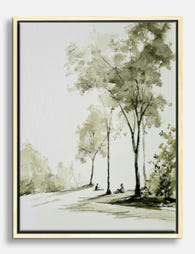 Tranquil Green Pathway Canvas Print Oak