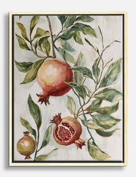 Pomegranate Botanical Bliss Canvas Print Oak