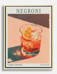 Vibrant Negroni Moment Canvas Print - Oak