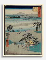 Tranquil Pines by Hiroshige Canvas Print Oak