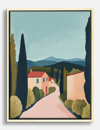 Tuscan Countryside Path Canvas Print Oak