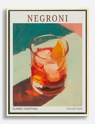 Vibrant Negroni Moment Canvas Print - Oak