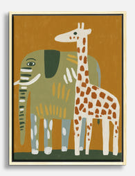 Safari Friends Canvas Print Oak