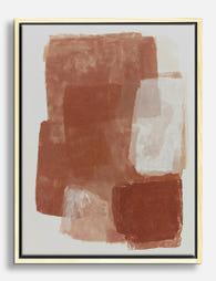 Terracotta Layers Canvas Print Oak
