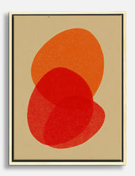 Overlapping Ember Shapes Canvas Print - Oak