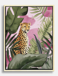Wild Elegance in Pink Canvas Print Oak