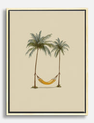Palm Retreat Canvas Print Oak