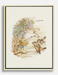 Peter Rabbit by Beatrix Potter Canvas Print Oak