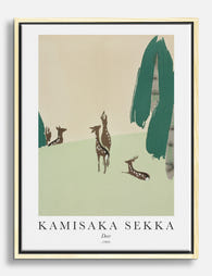 Kamisaka Sekka Deer Serenity Canvas Print Oak