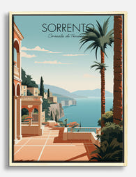 Sorrento Coastline Escape Canvas Print Oak