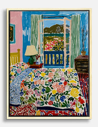 Vibrant Matisse Inspired Bedroom Canvas Print Oak