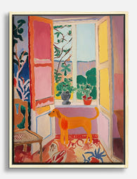 Sunny Window with Dog by Matisse Canvas Print Oak