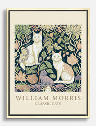 William Morris Classic Cats Canvas Print Oak