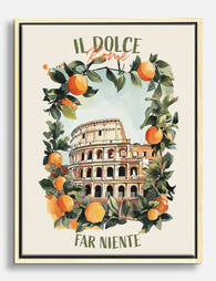 Roman Citrus Dream Canvas Print Oak