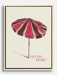 Hackney Sunshade Charm Canvas Print Oak