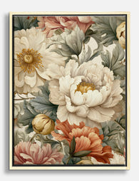 Peony Reverie by Morris Canvas Print Oak
