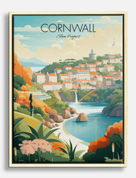 Cornwall Coastal Charm Canvas Print Oak