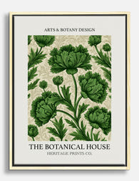 Morris Green Botanical Canvas Print Oak