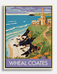 Coastal Charm: Wheal Coates Canvas Print Oak
