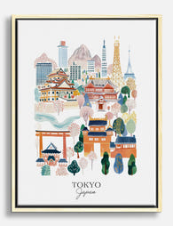Tokyo Dreamscape Canvas Print Oak