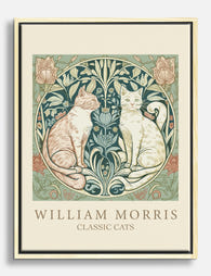 William Morris Classic Cats Canvas Print Oak
