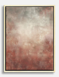 Blush Haze Abstraction Canvas Print - Oak