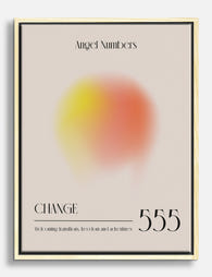 555 Angel Change Glow Canvas Print Oak