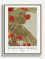 Kamisaka Sekka Floral Elegance Canvas Print Oak