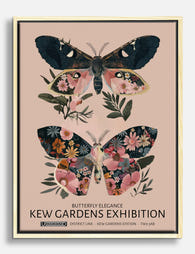 Butterfly Elegance by William Morris Canvas Print Oak