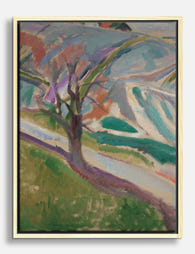 Edvard Munch Landscape Canvas Print - Oak