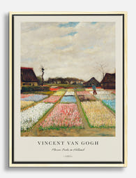 Van Gogh Flower Fields Canvas Print Oak