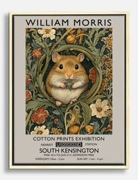 Morris Hamster Delight Canvas Print Oak