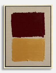 Bold Balance in Burgundy & Gold Canvas Print Oak