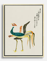 Elegant Crane, Taguchi Tomoki Canvas Print Oak