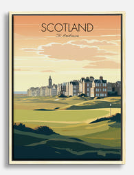 St Andrews Glow Canvas Print Oak