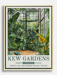 Tropical Oasis Kew Canvas Print Oak