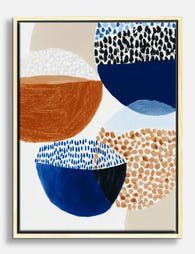 Eclectic Shapes Study Canvas Print Oak