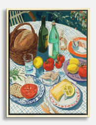 Sunlit Garden Brunch Canvas Print Oak