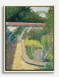 Seurat’s Watering Can Garden Canvas Print Oak
