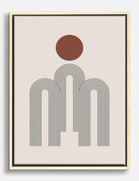 Modern Arch Balance Canvas Print - Oak