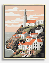 Cornwall Coastal Charm Canvas Print Oak
