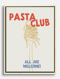 Pasta Club Invitation Canvas Print Oak
