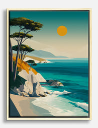 Pacific Coast Serenity Canvas Print - Oak