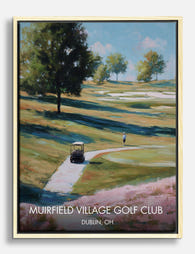 Sunlit Fairway Serenity Canvas Print - Oak