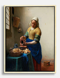 The Milkmaid by Vermeer Canvas Print Oak