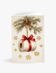 Funny Toilet Paper Christmas Card