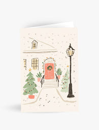 Warm Winter House Christmas Card